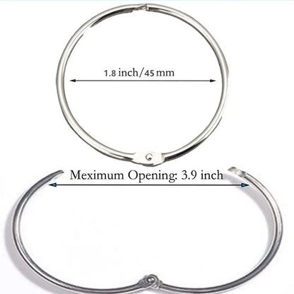 24 Pack Shower Curtain Rings,Rust Proof