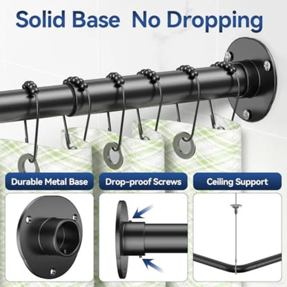 L Shaped Shower Curtain Rods Adjustable
