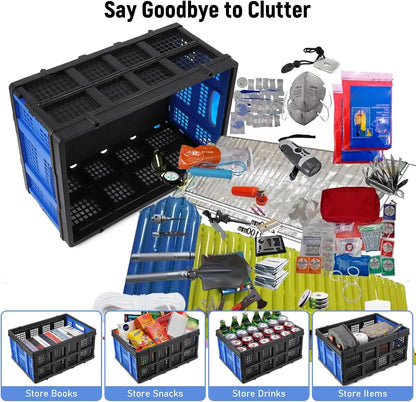 Heavy-Duty Collapsible Plastic Crate