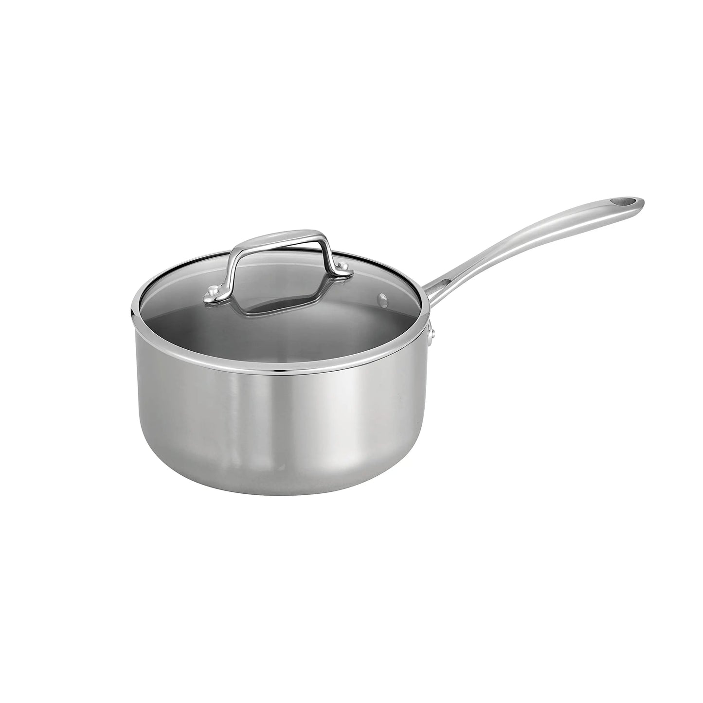 Stainless Steel 14-Piece Cookware Set with Glass Lids, Induction-Ready
