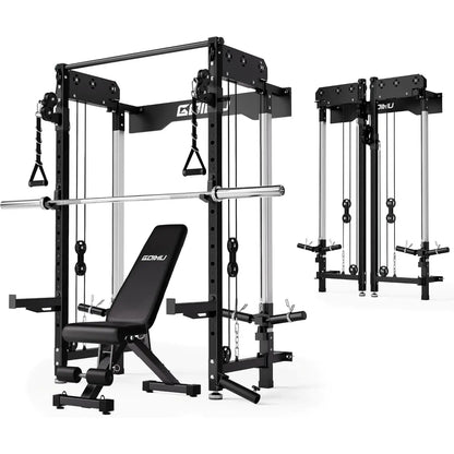 Squat Rack Dual Independent Pulley System