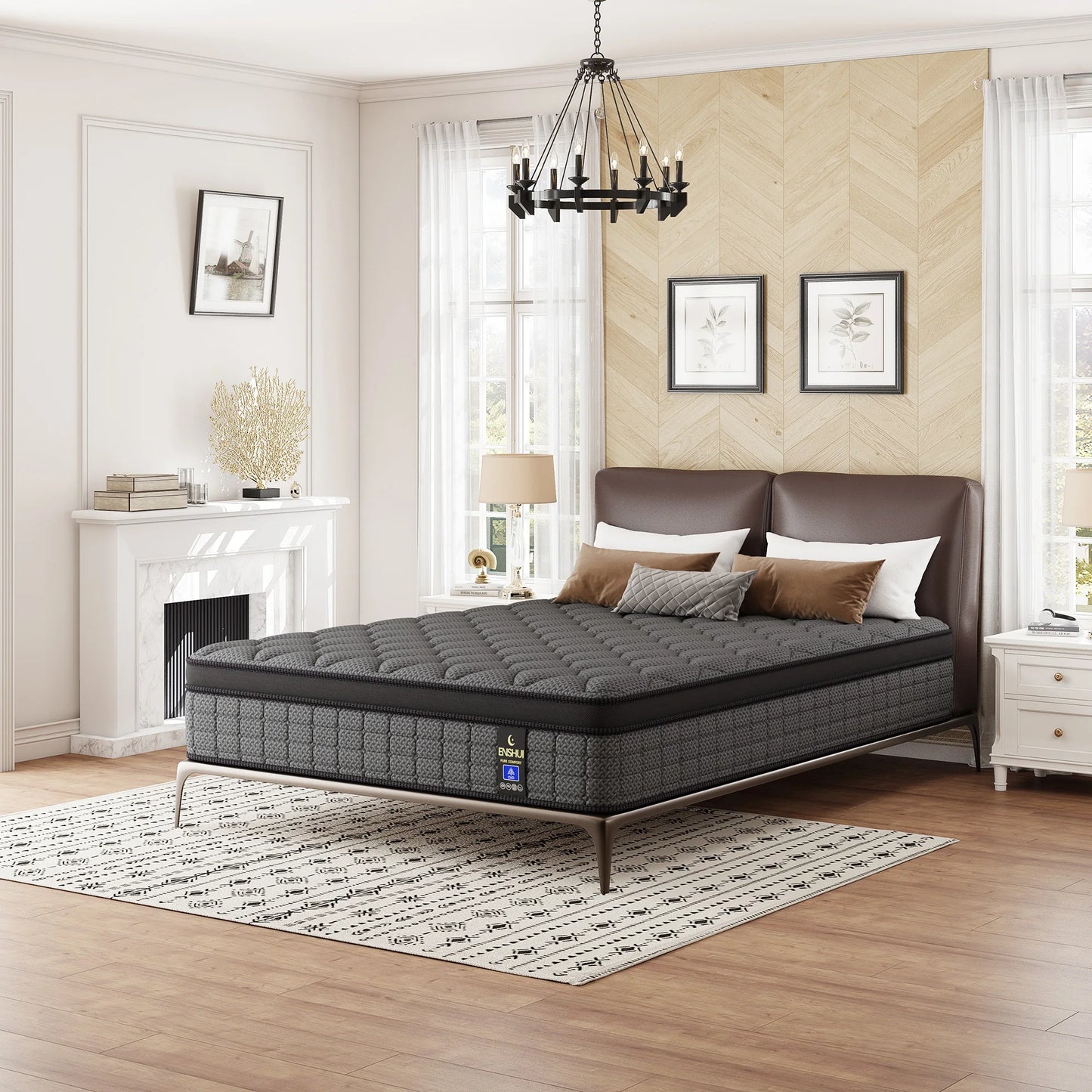 12"14""Gel Memory Foam Hybrid Pocket Spring Mattress For Back Pain Relief Twin Full Queen King Mattress In A Box Medium Firm