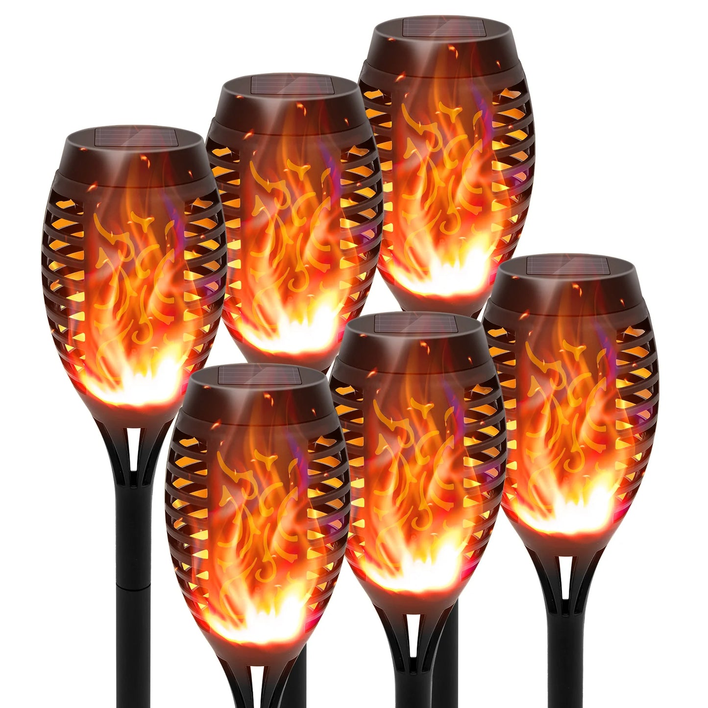 Solar Flame Torch Light LED Flickering Outdoor Night Lamp
