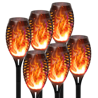 Solar Flame Torch Light LED Flickering Outdoor Night Lamp