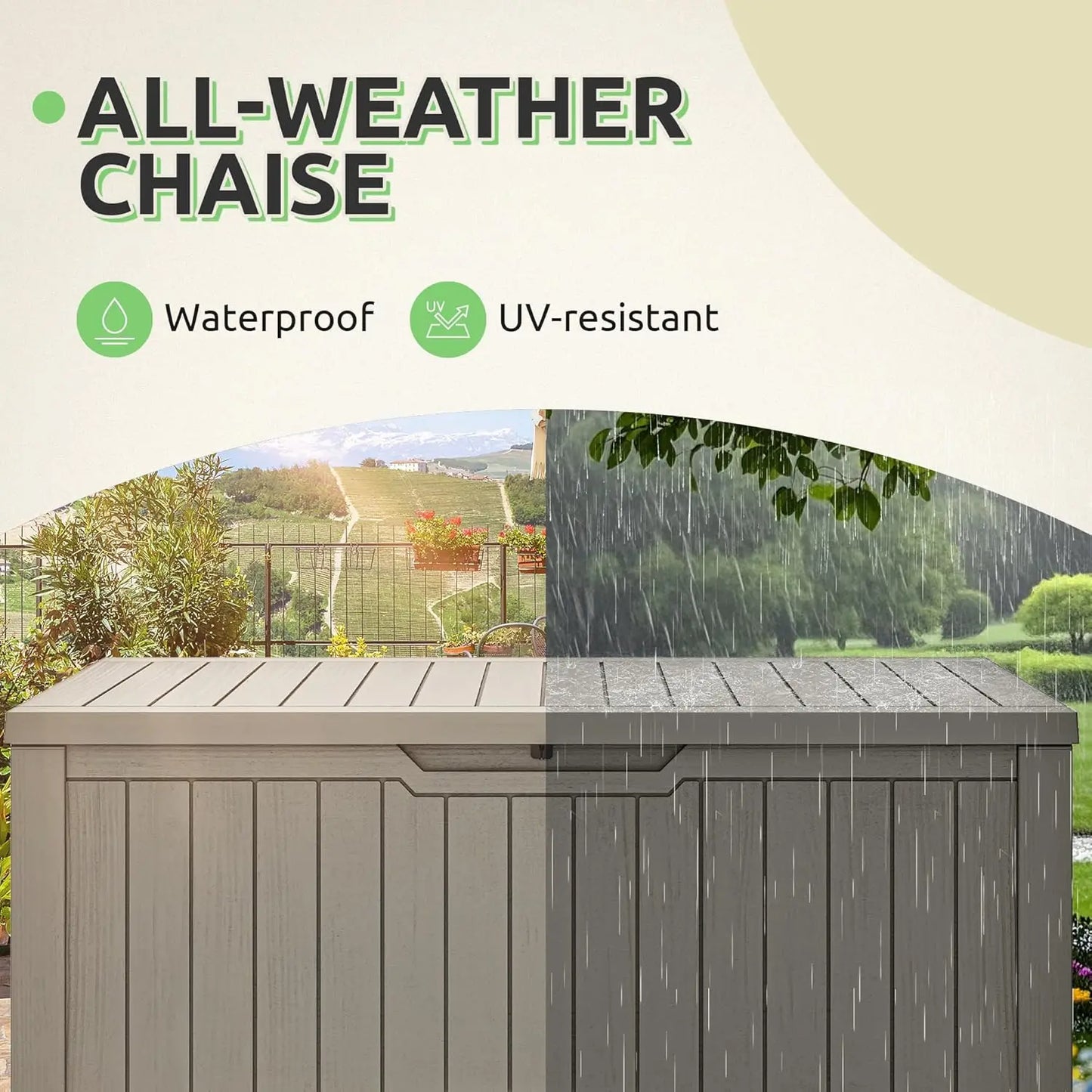 Deck Box, Waterproof Outdoor Storage