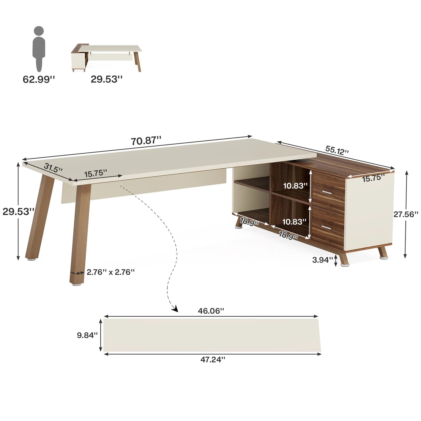 Executive, L-Shaped Desk