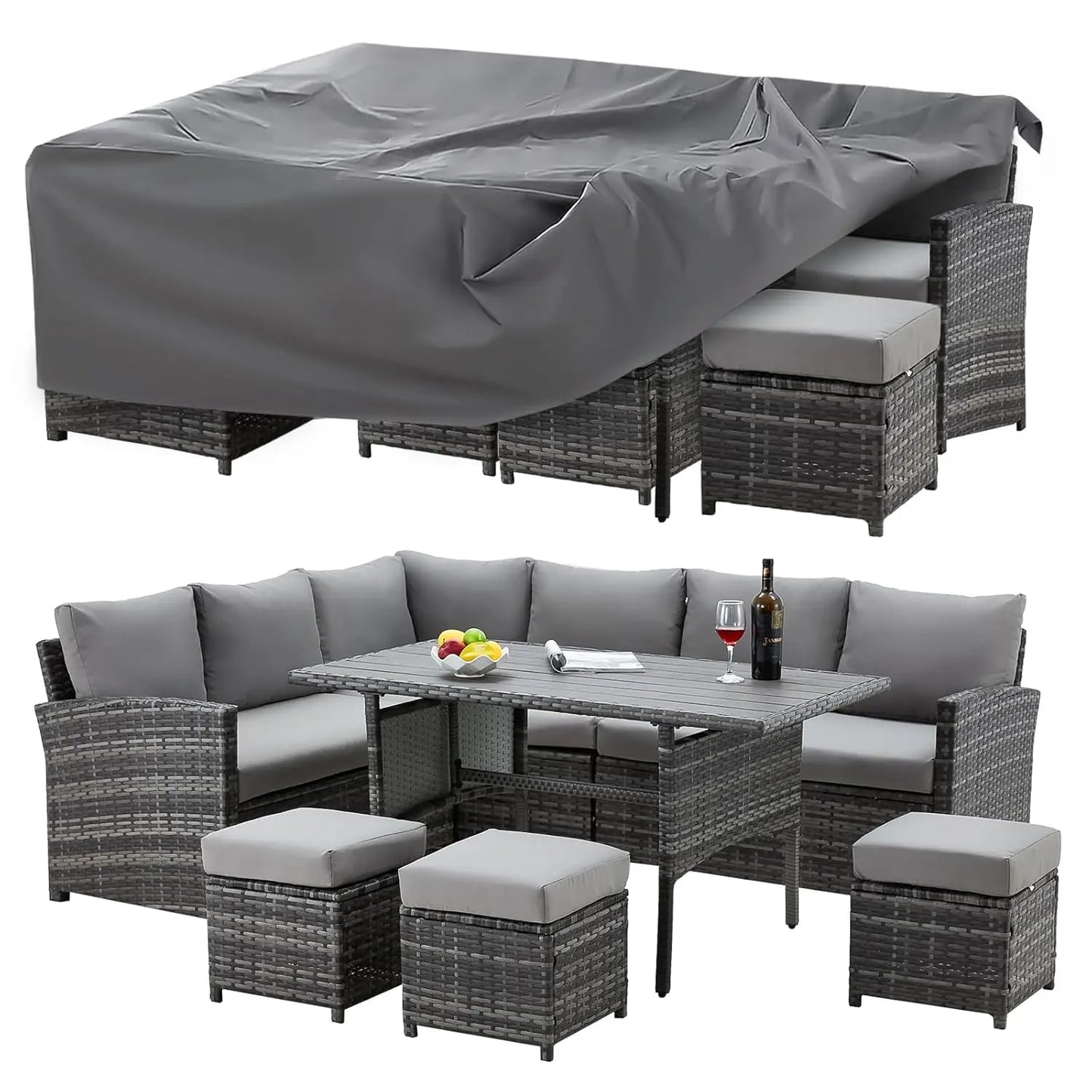 Outdoor Sofa Set, All Weather Wicker