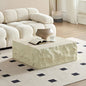 Coffee Table with Silver Stainless Steel Pedestal,Oval with Faux Marble Top