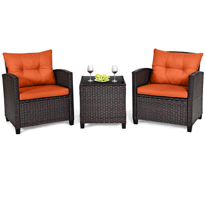 Rattan Furniture Set Orange