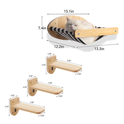 Cat Hammock with Four Sisal Stairways or Scratching Posts