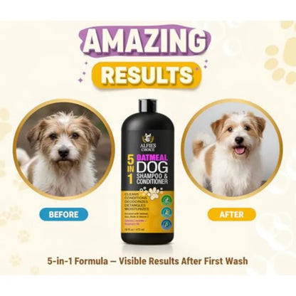 Shampoo and Conditioner for Itchy Skin Relief Puppy Shampoo for Sensitive Skin , Deodorizes and Detangles