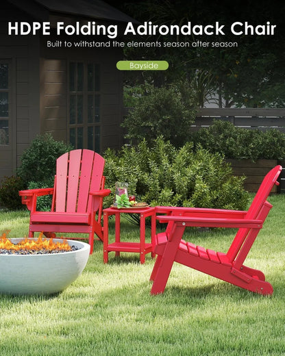 Foldable Adirondack Chairs Set of 2