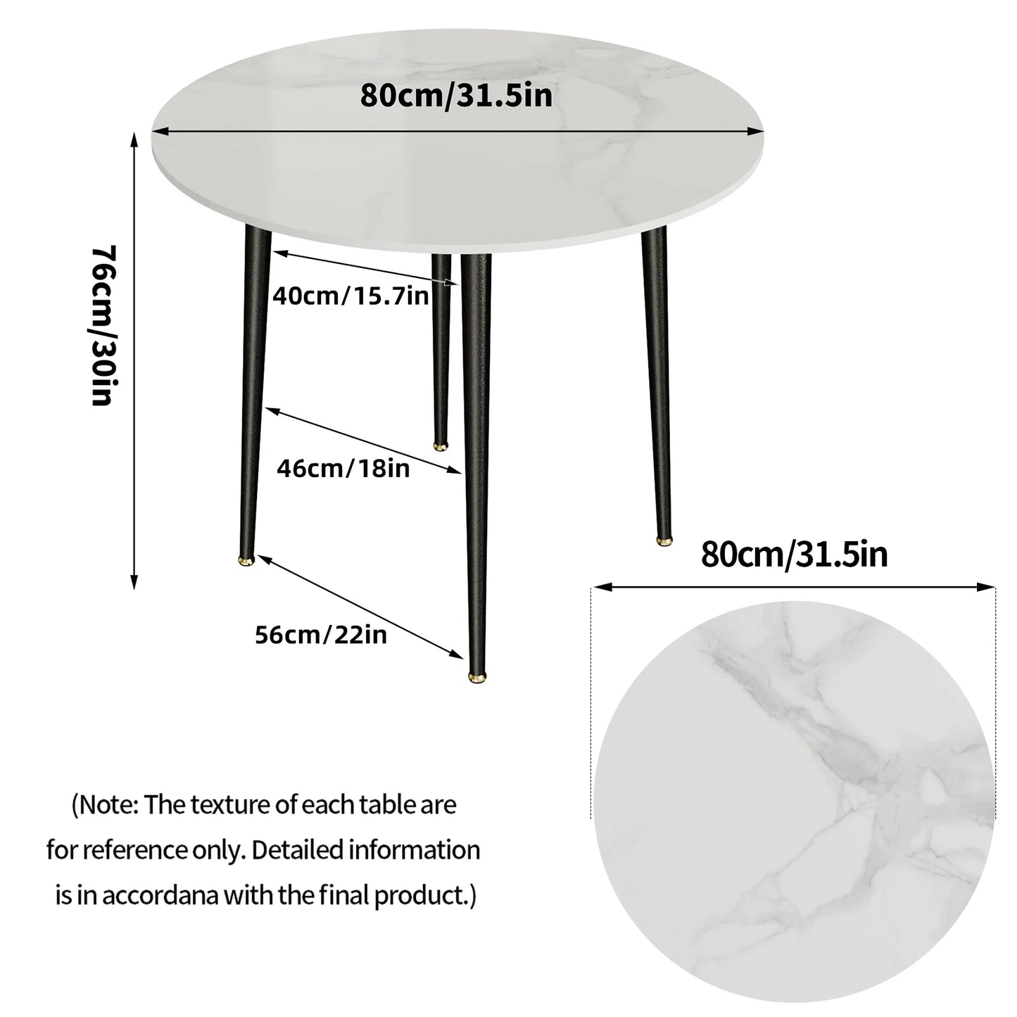 Modern Round Kitchen Dining Table