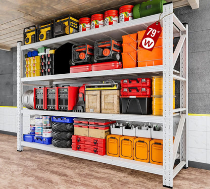 Heavy Duty Garage Shelving Units, Black Metal