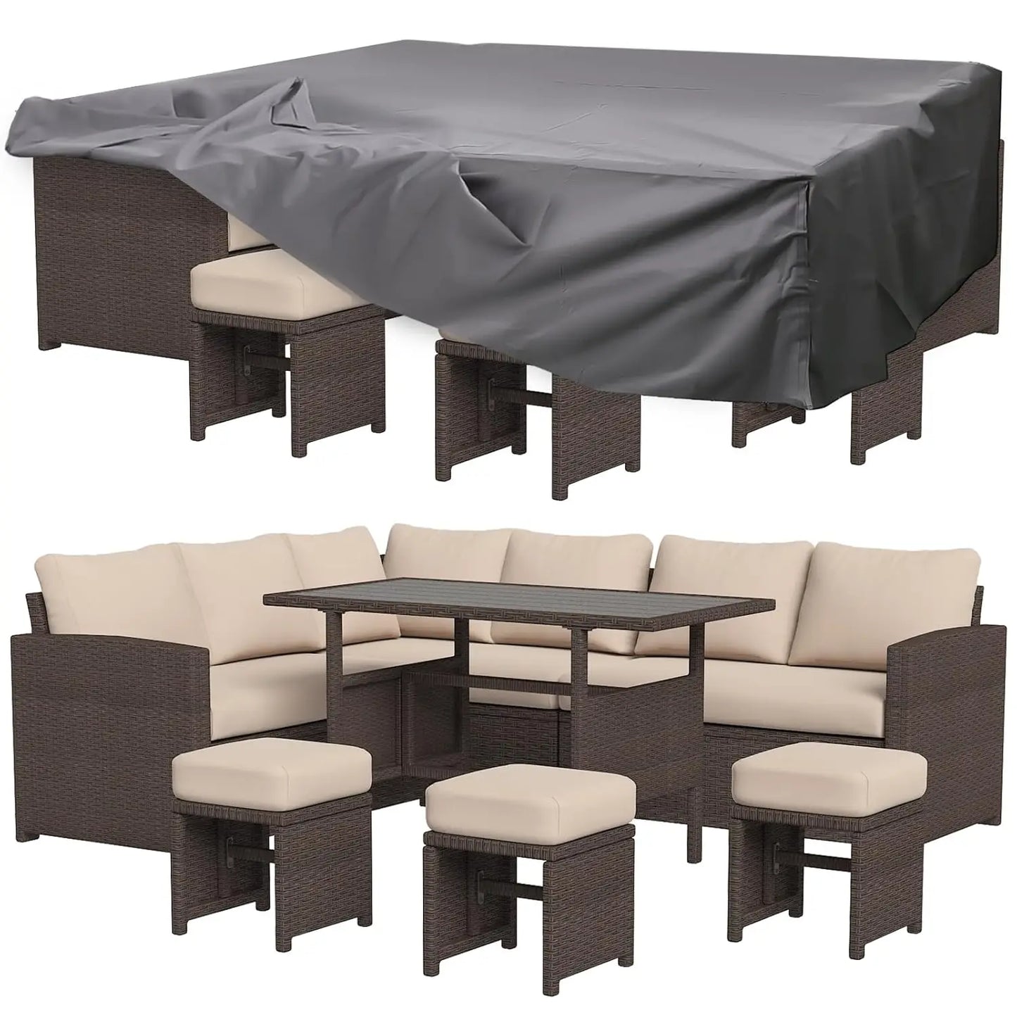 Outdoor Sofa Set, All Weather Wicker