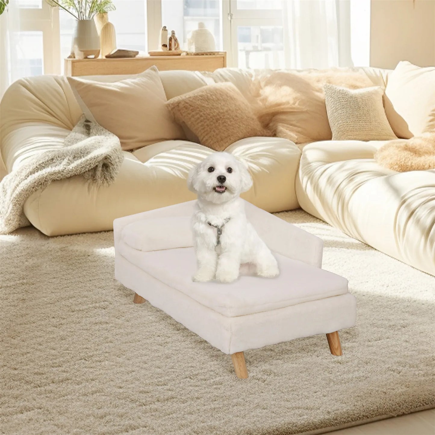 Pet Bed, Waterproof, with Sturdy Wood Legs