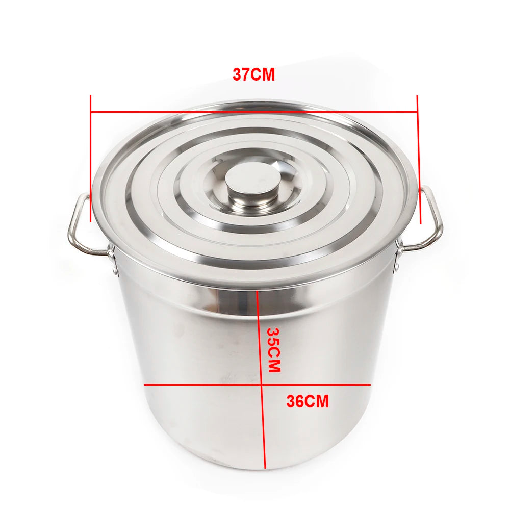 Stainless Steel Cooking Pot with Lid Handle