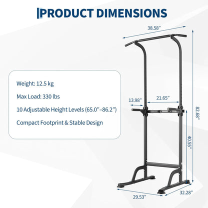 Power Tower Dip Station With Pull Up