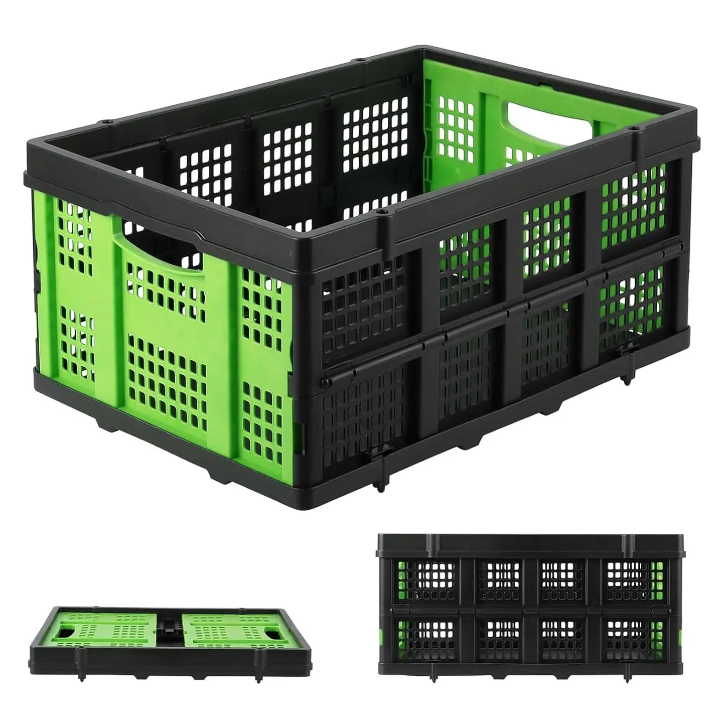Heavy-Duty Collapsible Plastic Crate