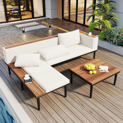 Outdoor Sofa Set with Coffee Table,