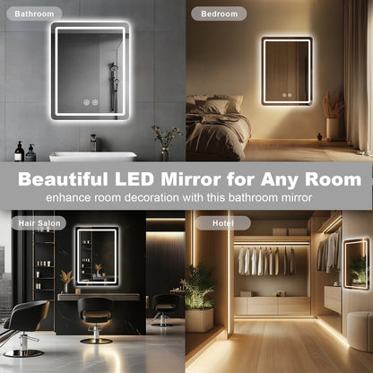 Bathroom Mirror with Backlit Lights Fog less