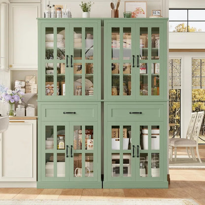 Cabinet with Glass Doors and Drawers