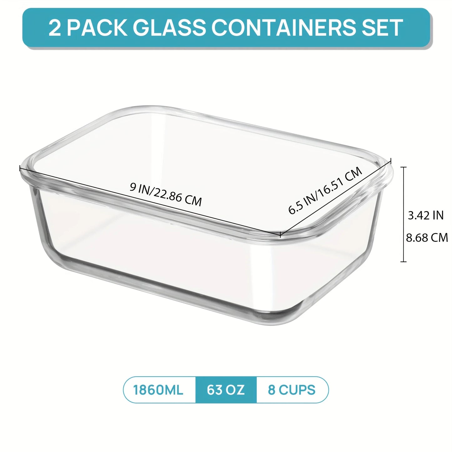 Large Glass Storage Containers with Lid