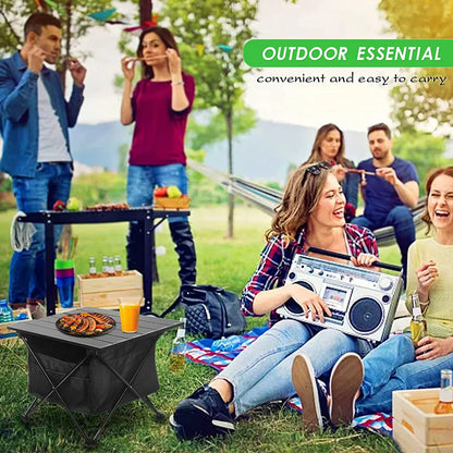 Portable Folding Camping Table Aluminium Alloy Ultralight Computer Bed Table Outdoor Garden Camp Party BBQ Picnic Foldable Table