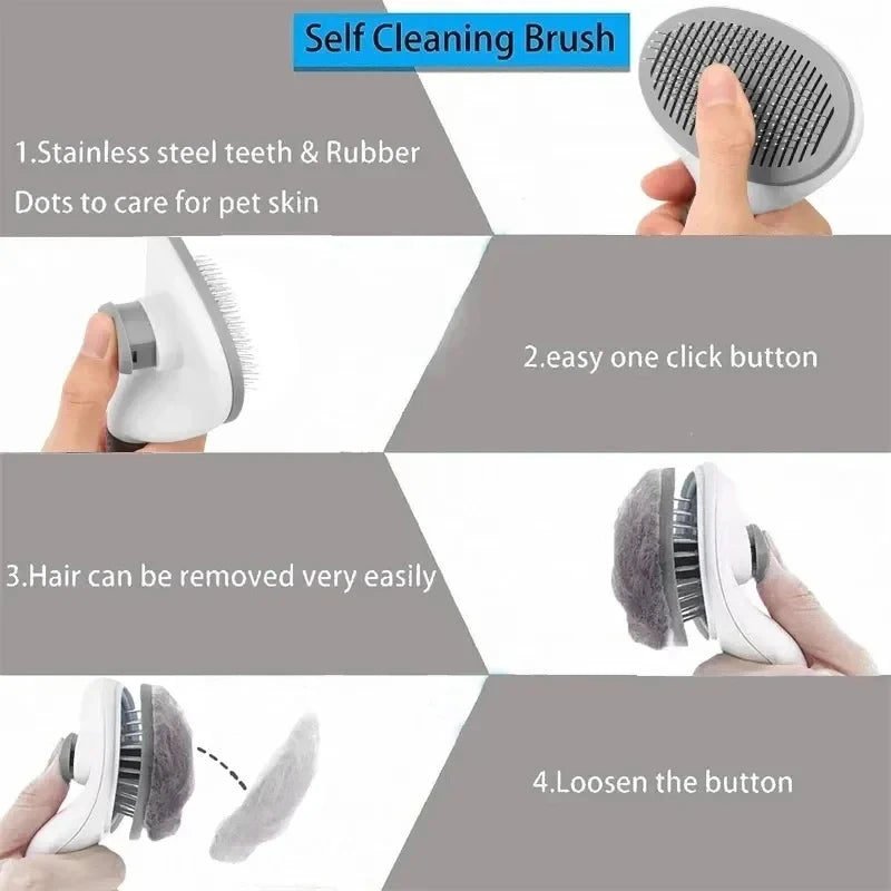 Pet Brush Self Cleaning