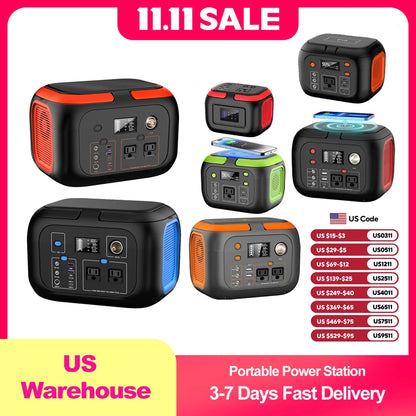 Portable Power Station, Solar Storage Power Bank For Camping Travel RV Home