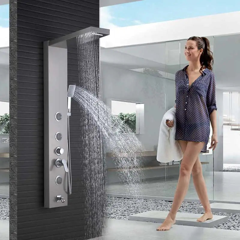 Shower Panel SPA Massage Jet Shower Waterfall Rain Shower