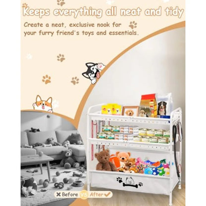 Dog Toy Bin with Storage Organizer,
