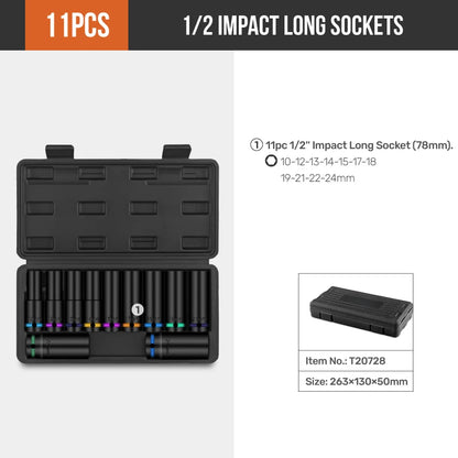 1/2" Drive Deep Impact Socket Set