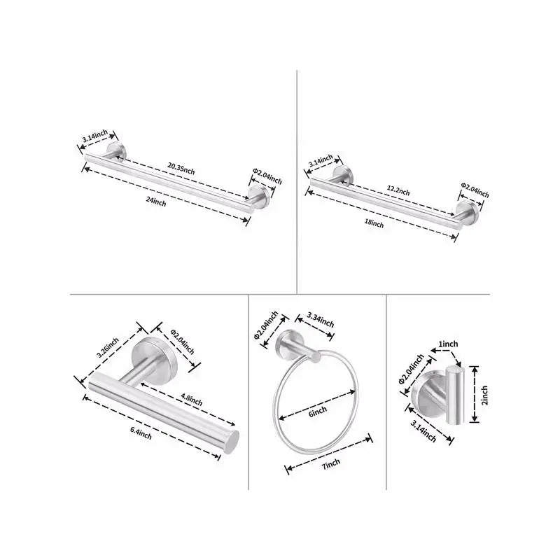 Stainless Steel Towel Rack Set