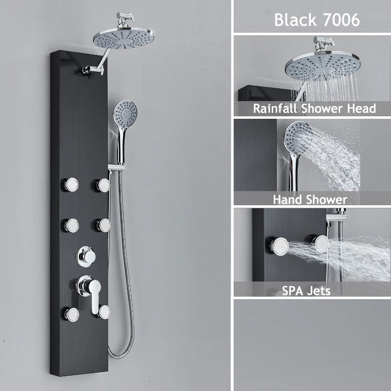 Shower Panel SPA Massage Jet Shower Waterfall Rain Shower