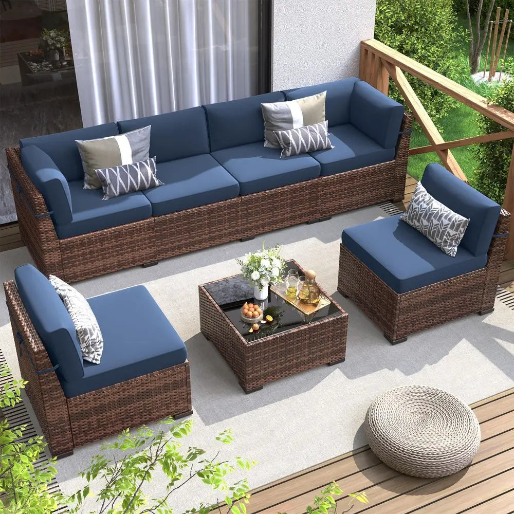 Wicker Sectional Sofa for All Weather