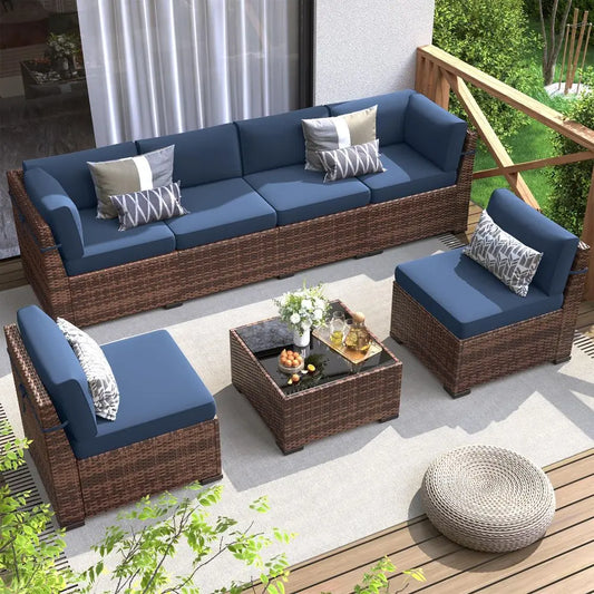 Wicker Sectional Sofa for All Weather