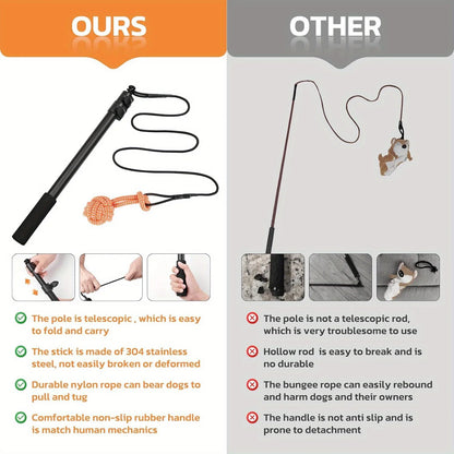 Flirt Pole For Dogs Chase And Tug Of War