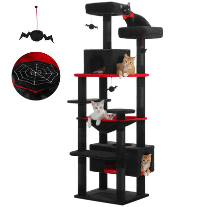 Cat  Tree & Tower for Indoor Cats With Scratching Posts, Hammock, Padded Perches, and Condos