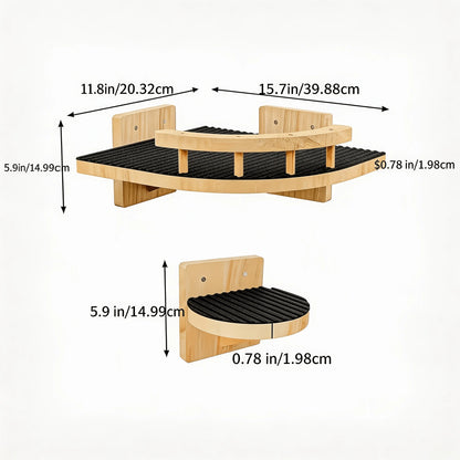 Cat Wall Shelves with Climbing Ladders & Multi-Level Cat Bed Hammock