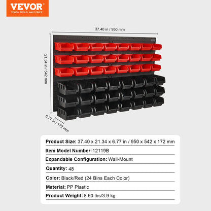 Parts Rack Organizer, with Wall Panels Hooks