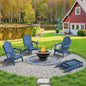 Folding Adirondack Chair, Set of 4, Cup Holder