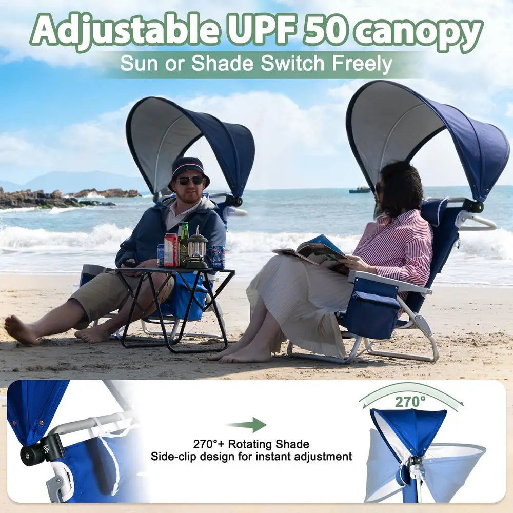 Beach Chair with Canopy Shade