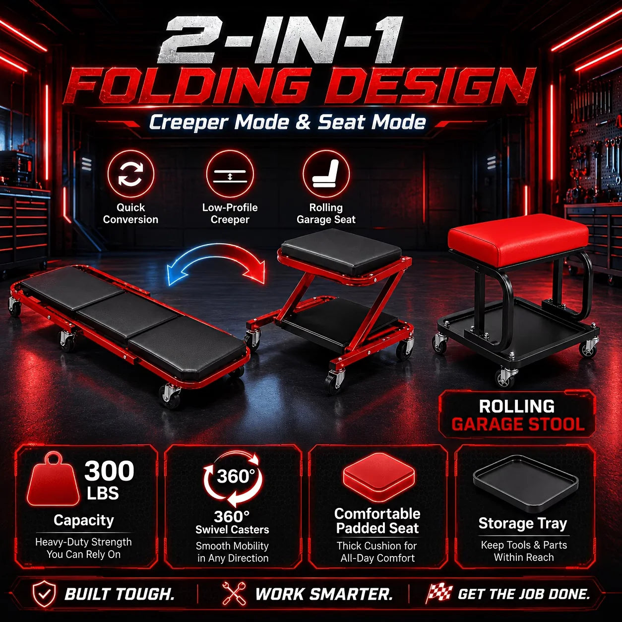 Foldable Rolling Creeper
