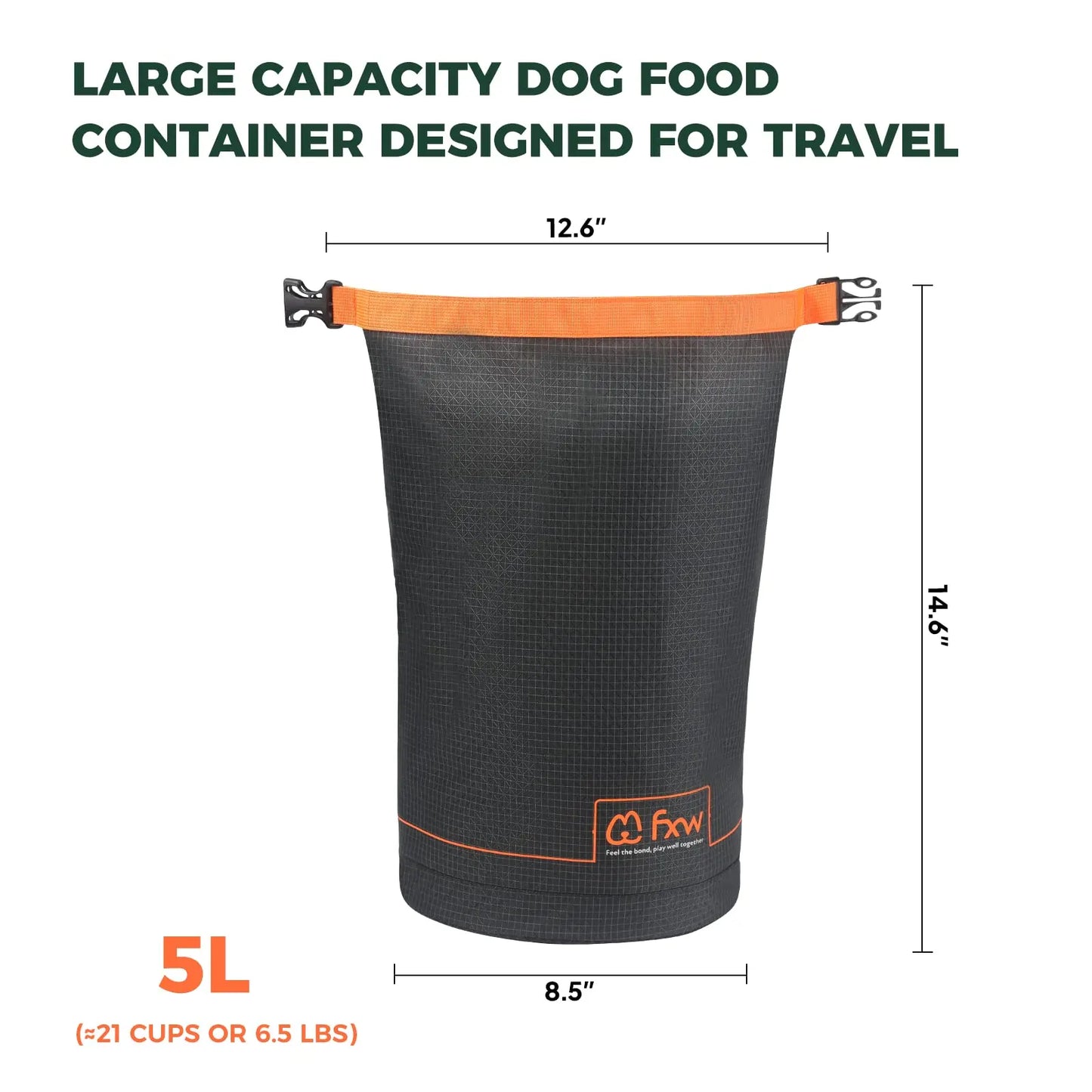Pet Food Travel Bag, Perfect for RV Road Trips, Camping, Longterm Dog Boarding