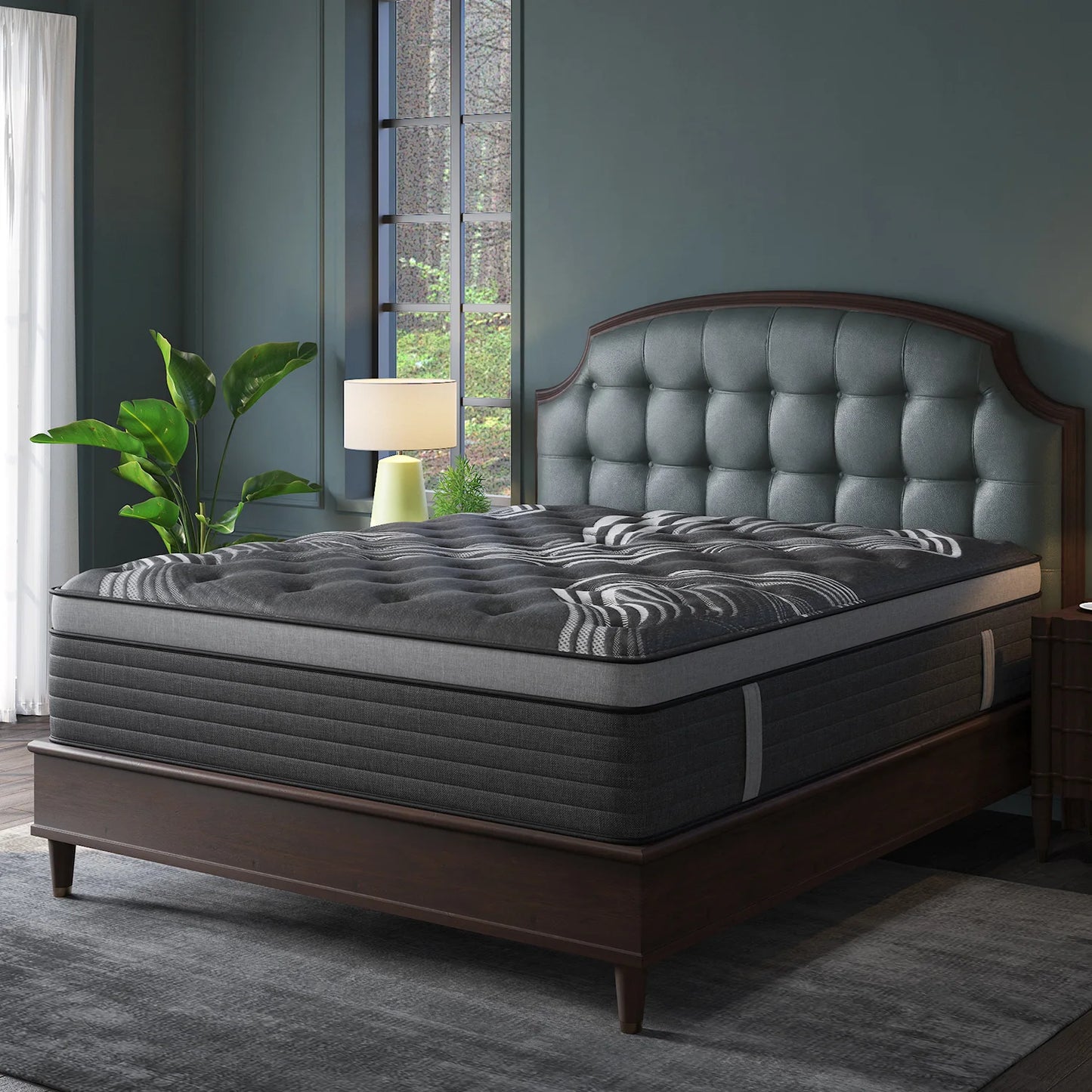 12"14" Gel Memory Foam Hybrid Pocket Spring Mattress Twin Full Queen King Bed Mattress In A Box, Medium Firm Motion Isolation