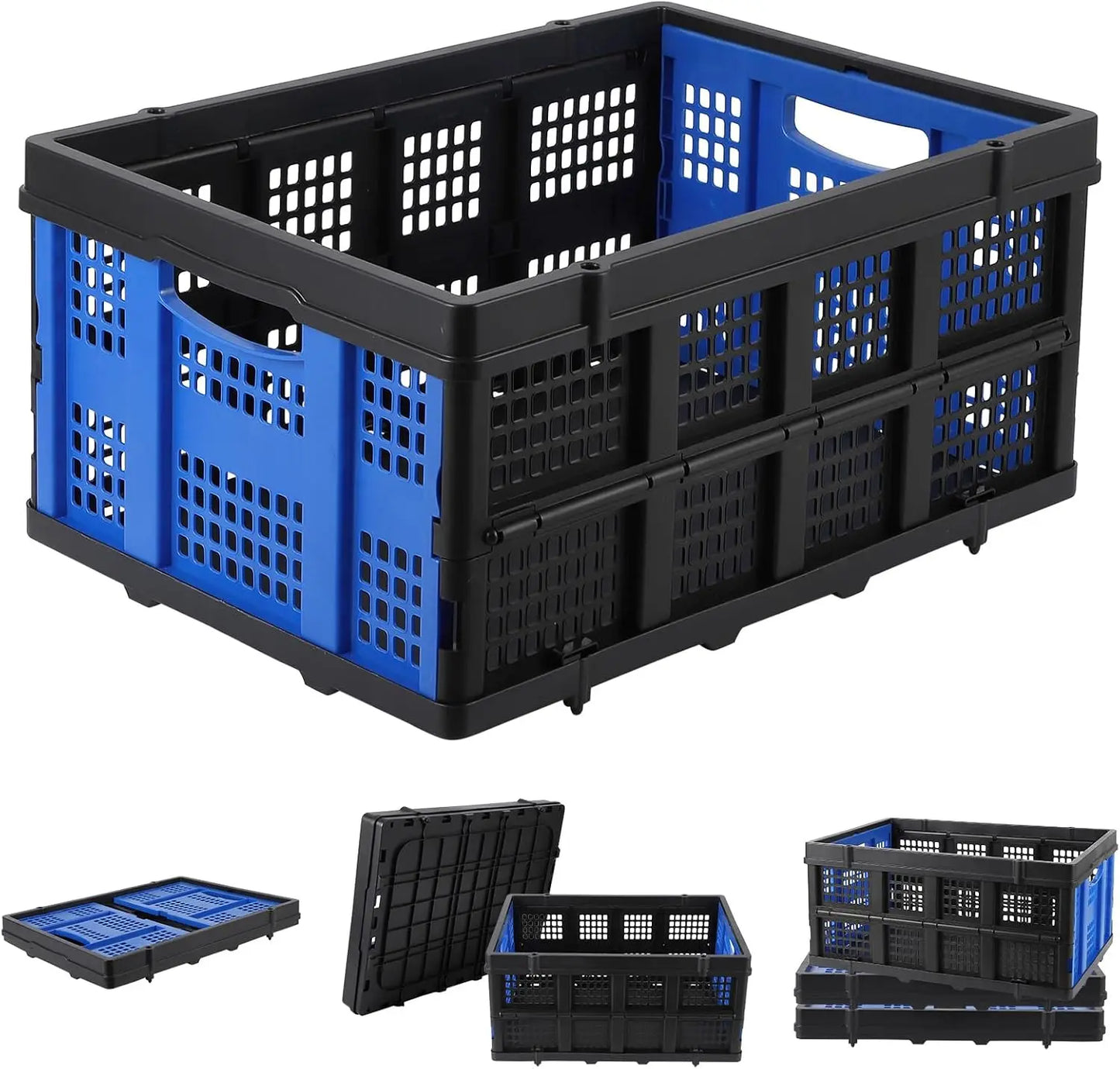 Heavy-Duty Collapsible Plastic Crate
