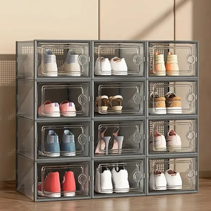 Transparent Plastic Stackable Shoe Storage Boxes