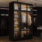 Wooden Large Wardrobe with Hanging Rod & shelves