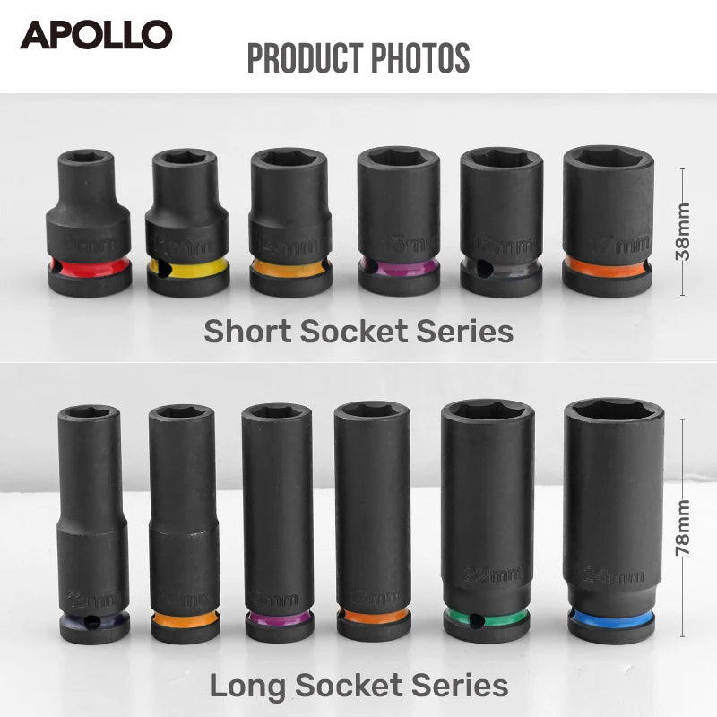 1/2" Drive Deep Impact Socket Set